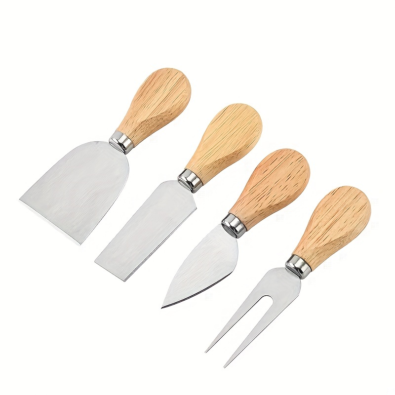 Ensemble de couteaux à fromage en acier inoxydable, tranchants, en or, Kit  de trancheur, coupe-fromage