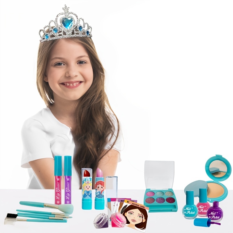 32Pcs Make Up Set for Kids Non Toxic Toys Girl Princess Makeup Kit
