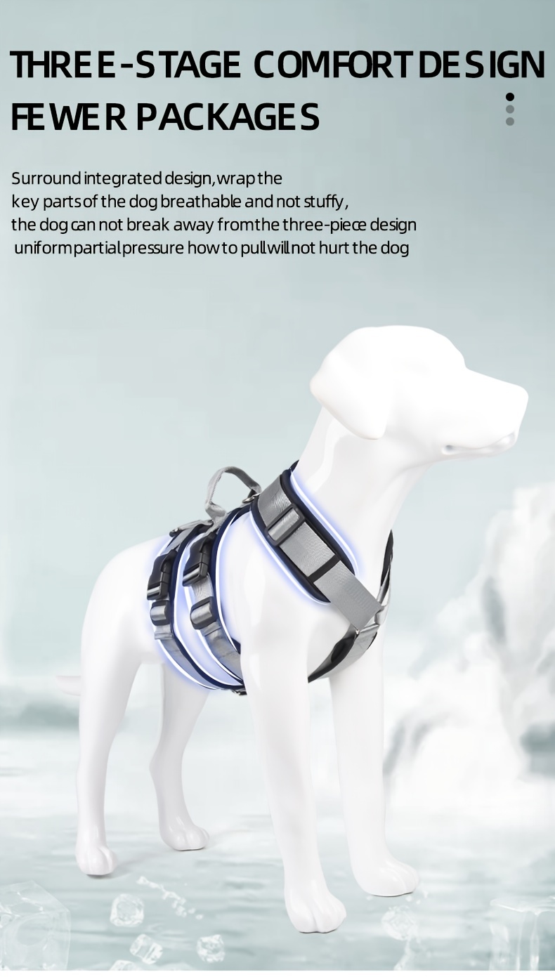 pet towing rope anti breakaway dog chest strap dog harness suitable for large and medium dogs adjustable outdoor walking explosion proof dog vest rope details 7