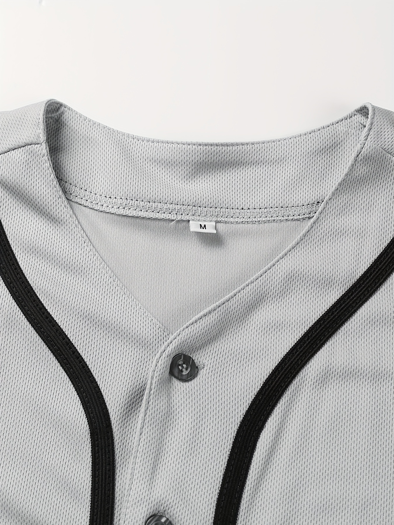 Fashion Blank Baseball Jersey Plain Button-Down Breathable Soft