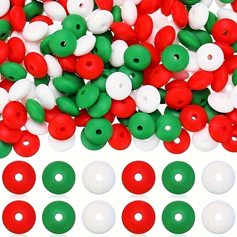 Silicone Flat Bean Beads Colorful Partition Bulk Beads For - Temu