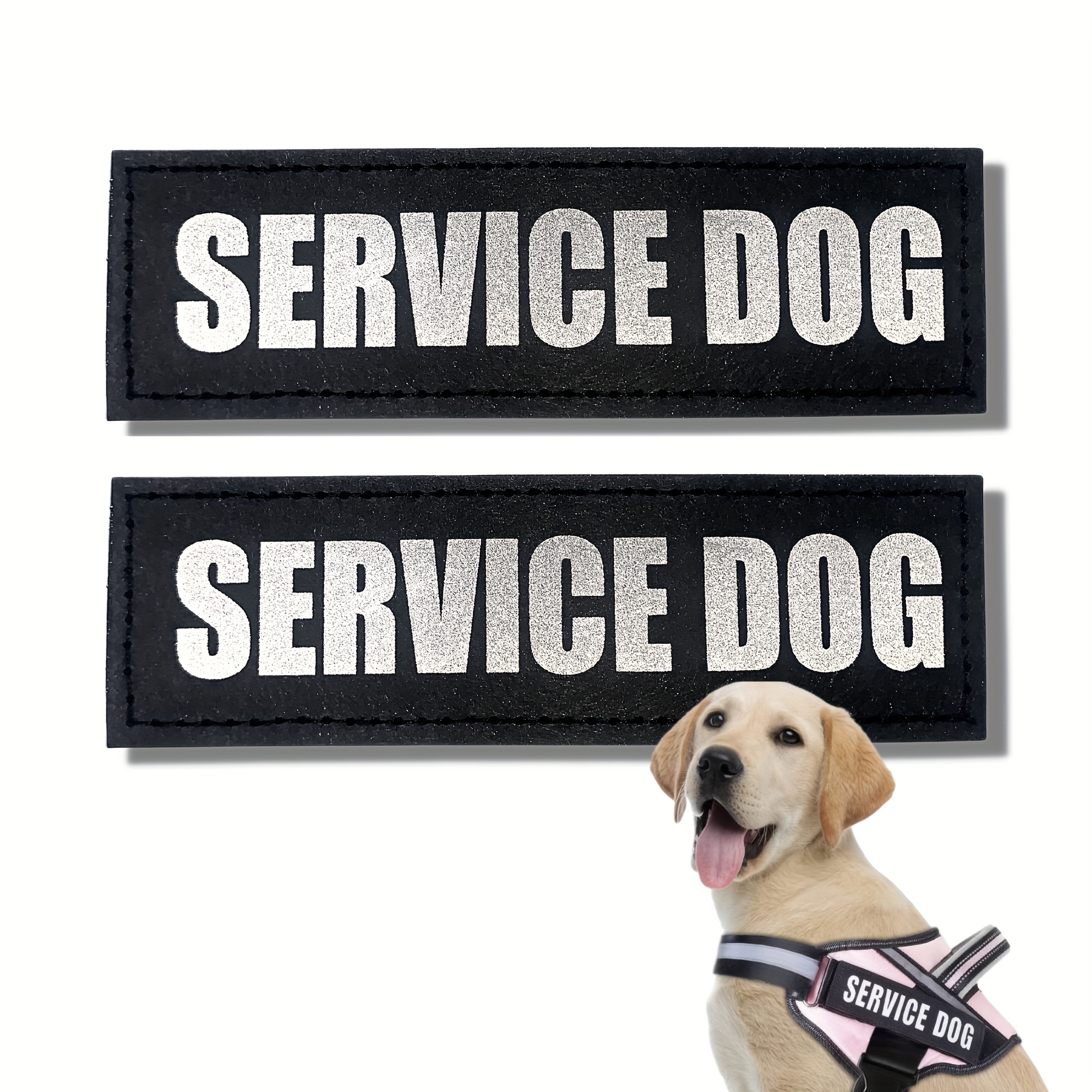 Reflective  Pet Dog Patches Hook Backing Service Dog - Temu