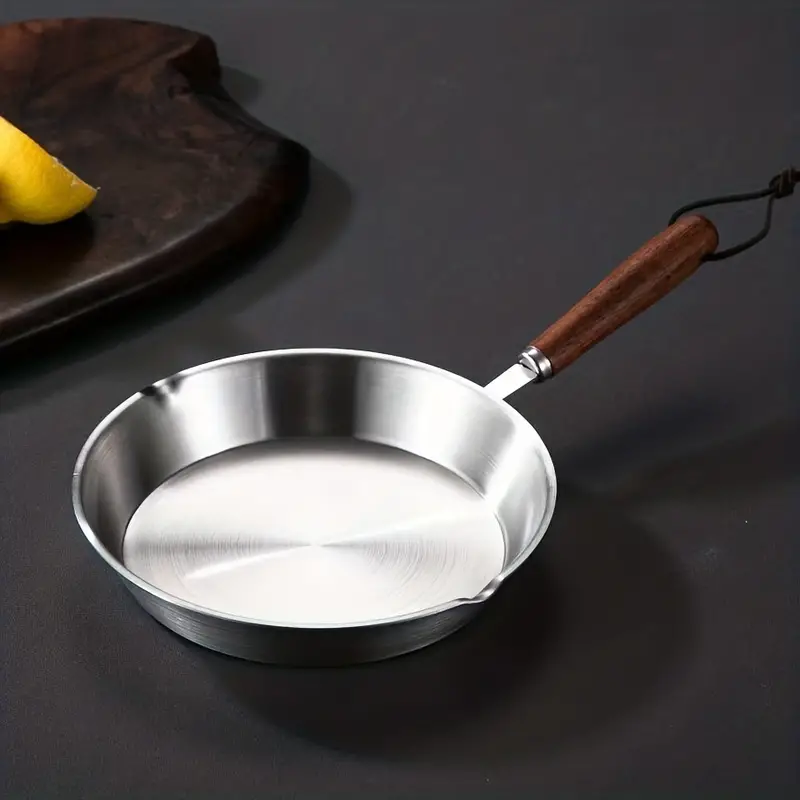 Crepe Pan, Handle Non-stick Pot Fits Stainless Steel Silvery Pan