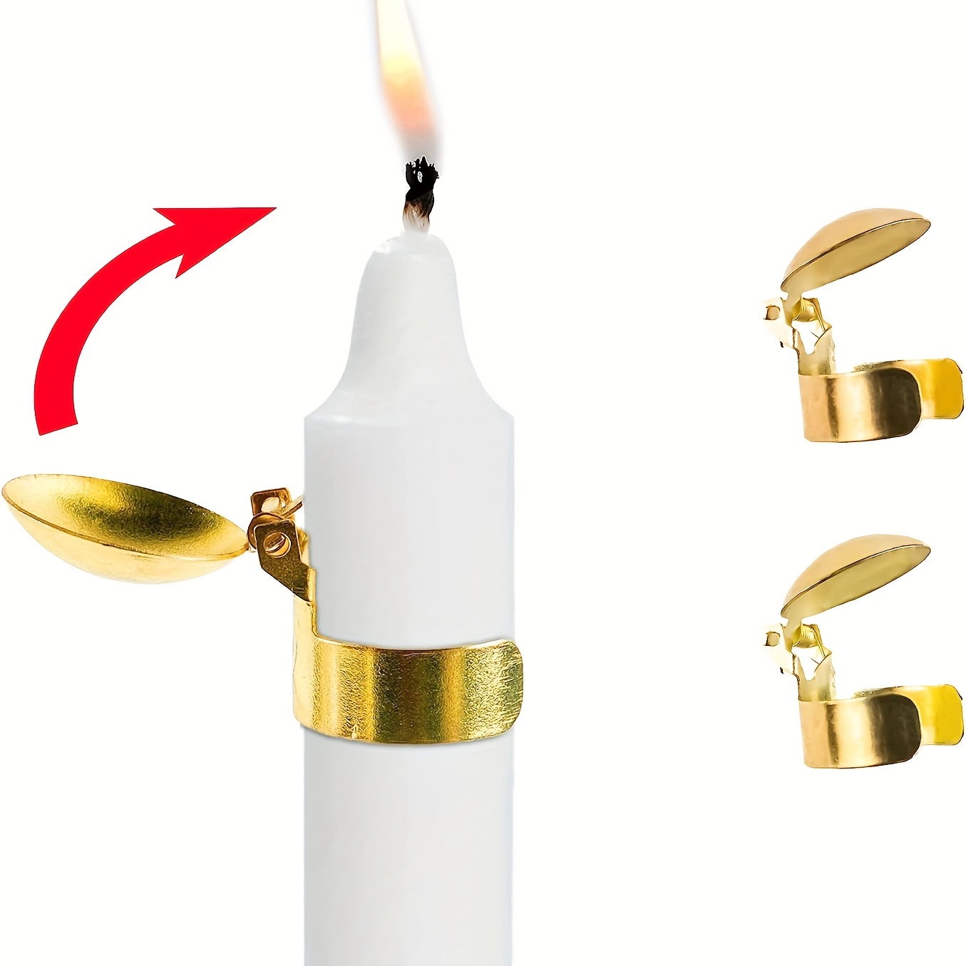 Apagador de velas autoextinguible para extinguir llamas de forma segura -  Accesorio de vela negra para velas de cera