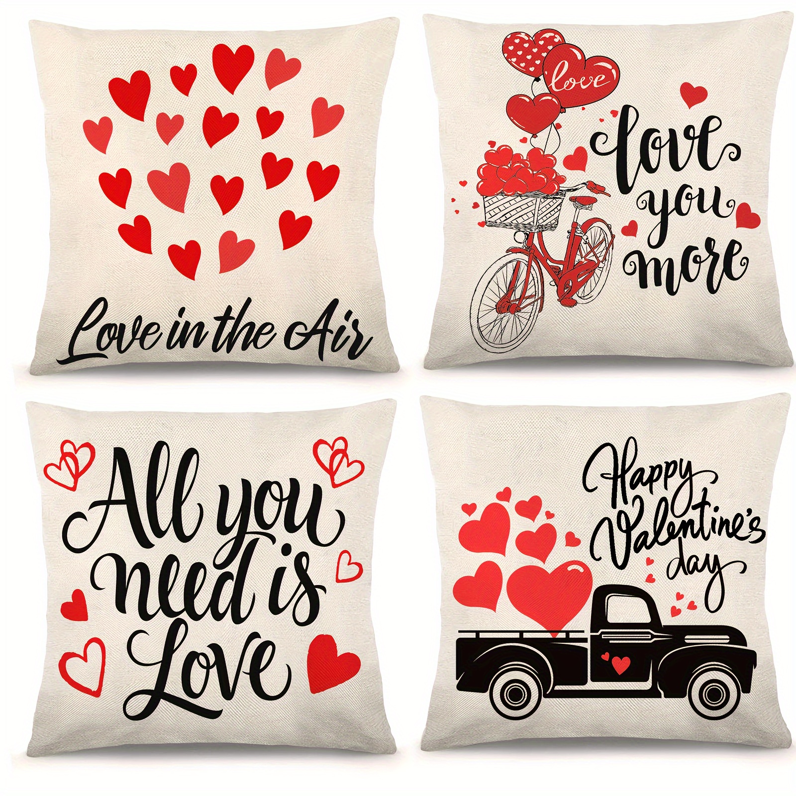 Valentine pillow hot sale covers