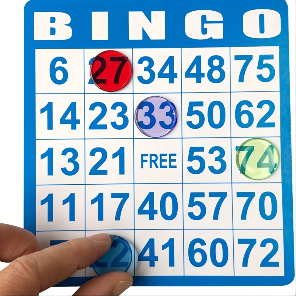  Cartones de papel para juego de bingo – 3 cartones – 10 hojas –  100 libros – Cartones desechables de 4 x 12 pulgadas – Fabricado en EE. UU.  (idioma español no garantizado) : Juguetes y Juegos