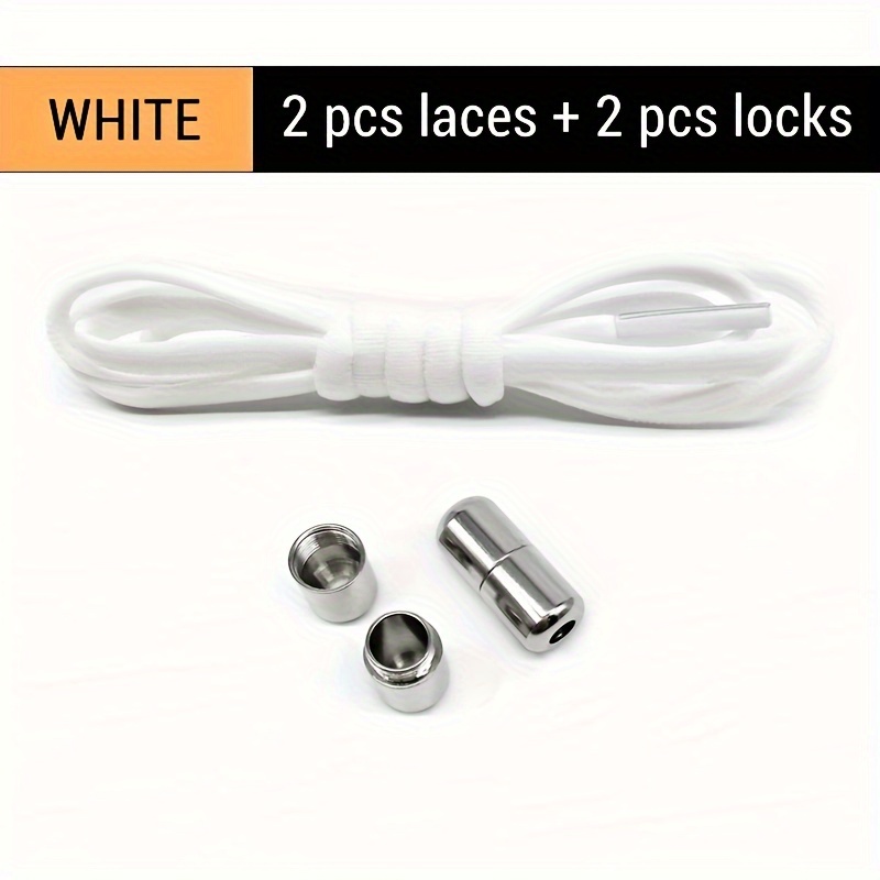1 Pair No Tie Elastic Shoelaces, Adjustable Elastic Running Shoe Laces Laces With Metal Buckles