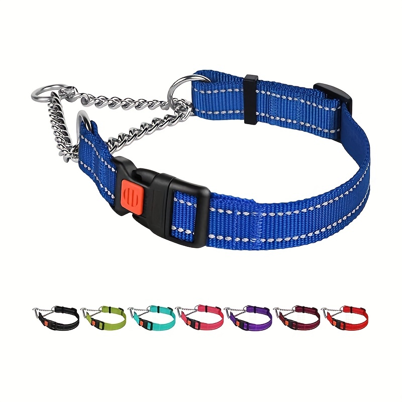 Dog Collar Chain Quick Release Buckle Reflective Collar - Temu