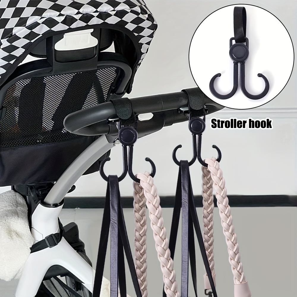360° Rotatable Leather Stroller Hook Baby Stroller Hooks - Temu