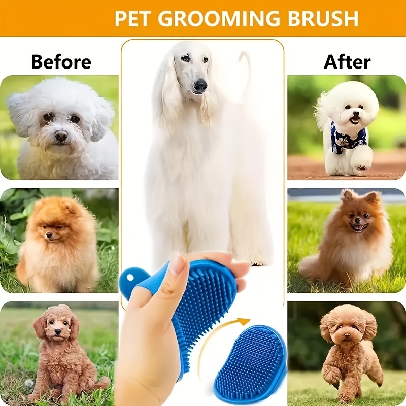 Silicone Pet Shampoo Brush For Dogs & Cats