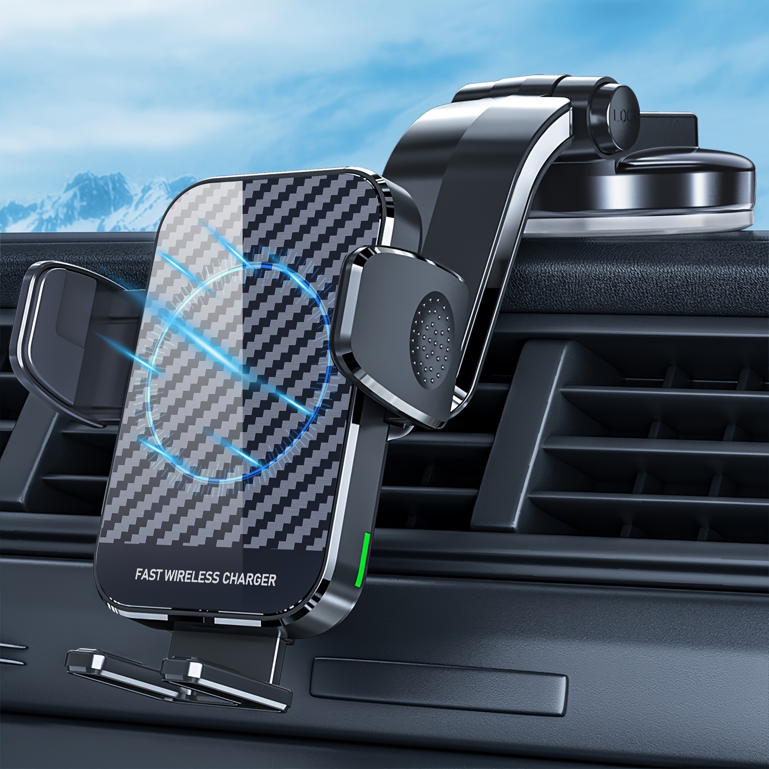 2022 neu Wireless Charger Auto, Smart Auto-Sensing Wireless Auto-Handyhalter-Ladegerät,  Schnelllade-Lüftungsöffnung Auto-Handyhalter, Wireless Car Charger Auto  Handyhalterung Mit Ladefunktion (Black) : : Elektronik & Foto