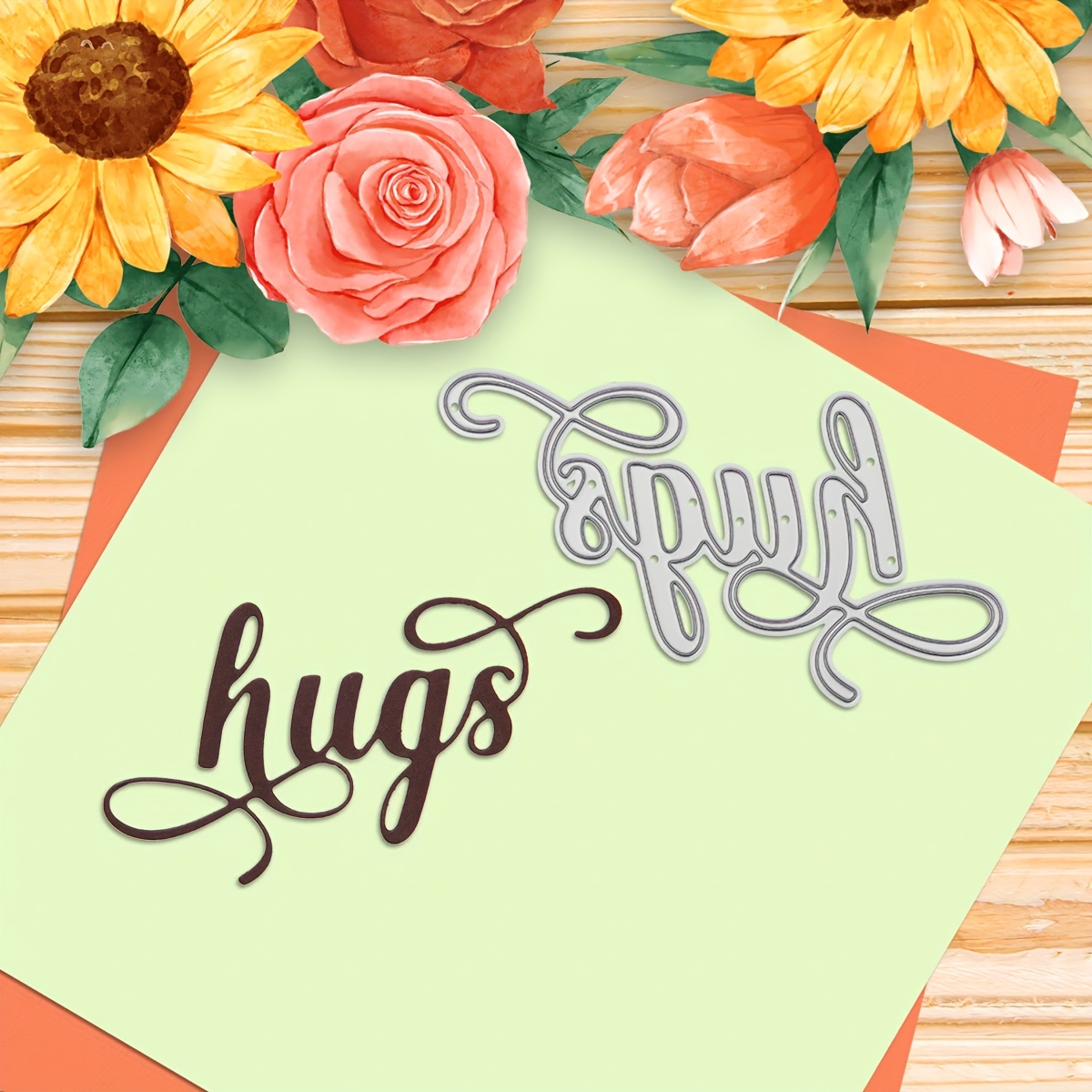 Hugs Word Die Cuts For Card Making Hugs Word dies scrapbooking