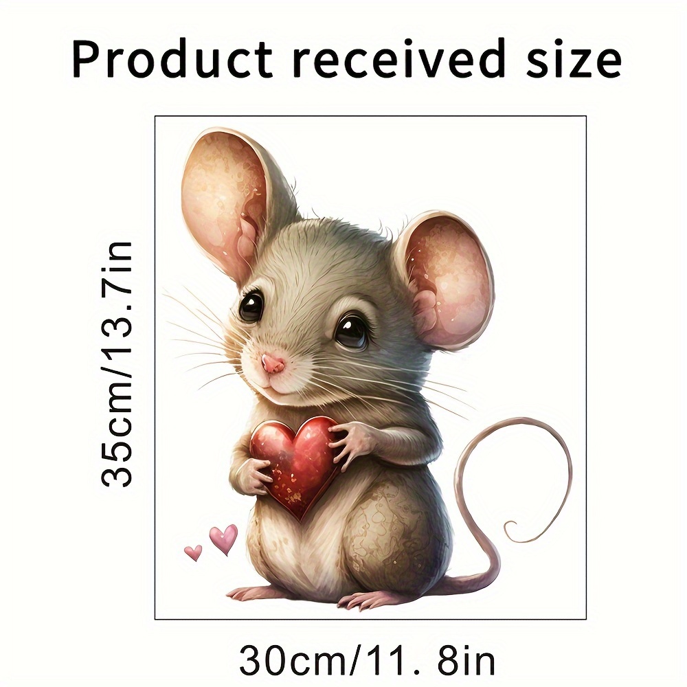 1pcs Valentines Day Love Mouse Flower Toilet Sticker Toilet - Temu ...