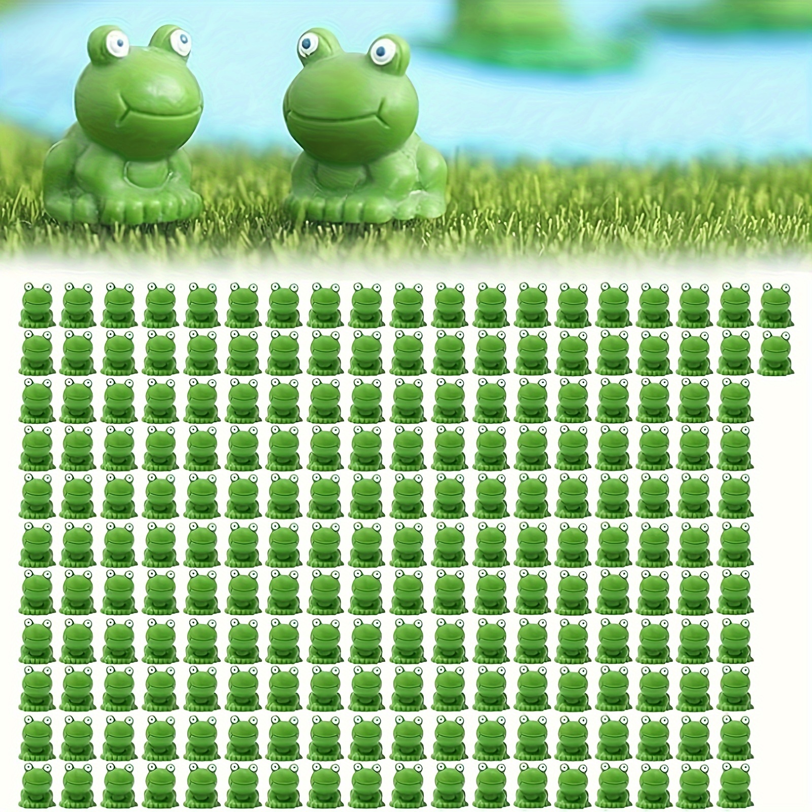 200PCS Resin Mini Frogs Green Frogs Miniature Frogs Tiny Cute Frog  Miniature Figurines Miniature Moss Landscape Frog Model for Garden Home  Decor