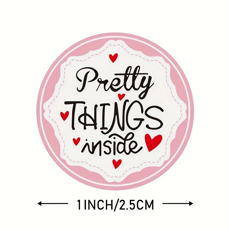 Pretty Things Inside Sticker Labels, 2 Inch Round