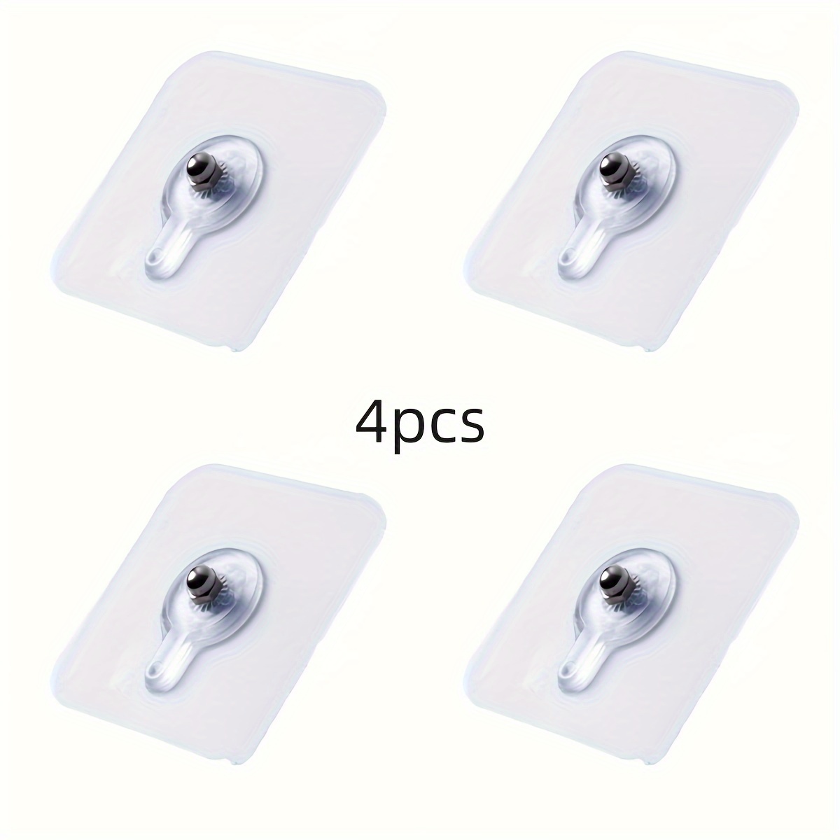 12 Pcs Wall Sticky for Hanging Suction Cup Hooks Heavy Duty Picture Frames Traceless Hangers Nail-free Screw Stickers PVC, Size: 6x6cm, Other