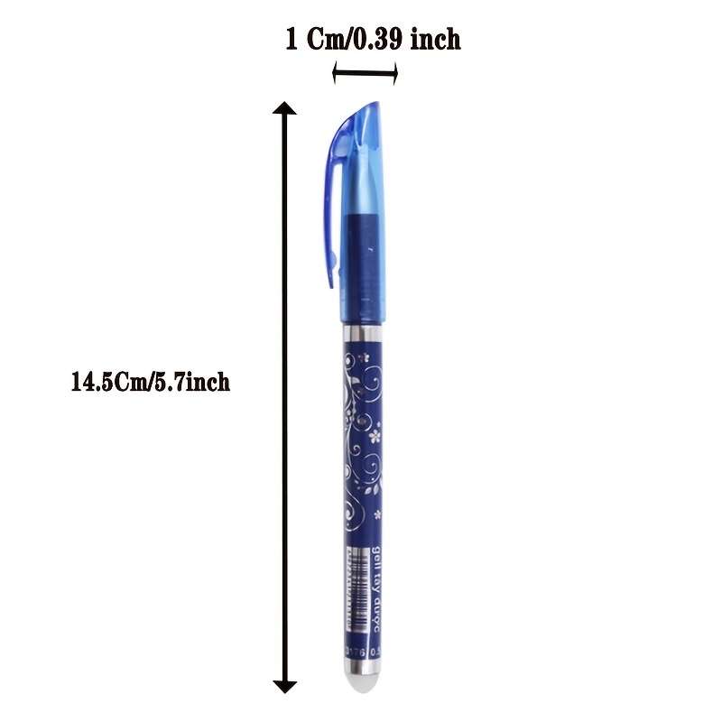 Thermal Hot Erasable Gel Pen Black Blue Ink Friction - Temu