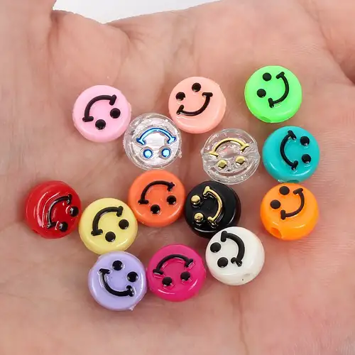 Beads for Kids Jewelry making Acrylic Beads 50pcs 8mm Vowel Letter