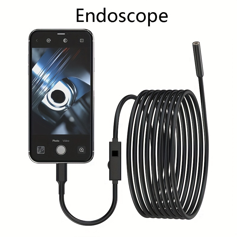 Endoscopio para Movil, Camara Endoscopica WiFi, 1080P HD Cámara de  Inspección Doble Lente IP67 Impermeable con 8 LED para Android/iOS 5M
