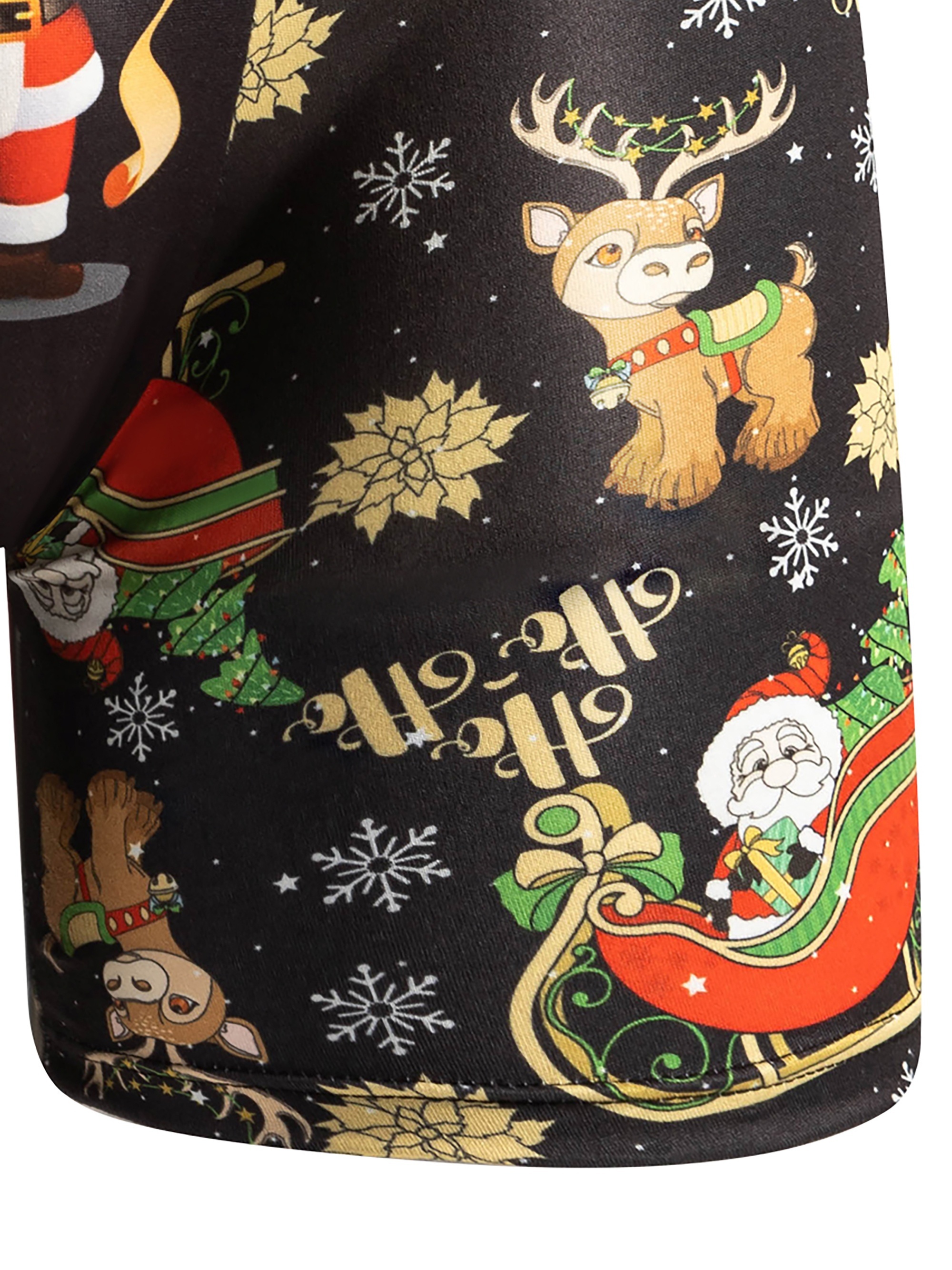 Men's Christmas Santa Claus Elk Print Fashion Novelty Long - Temu