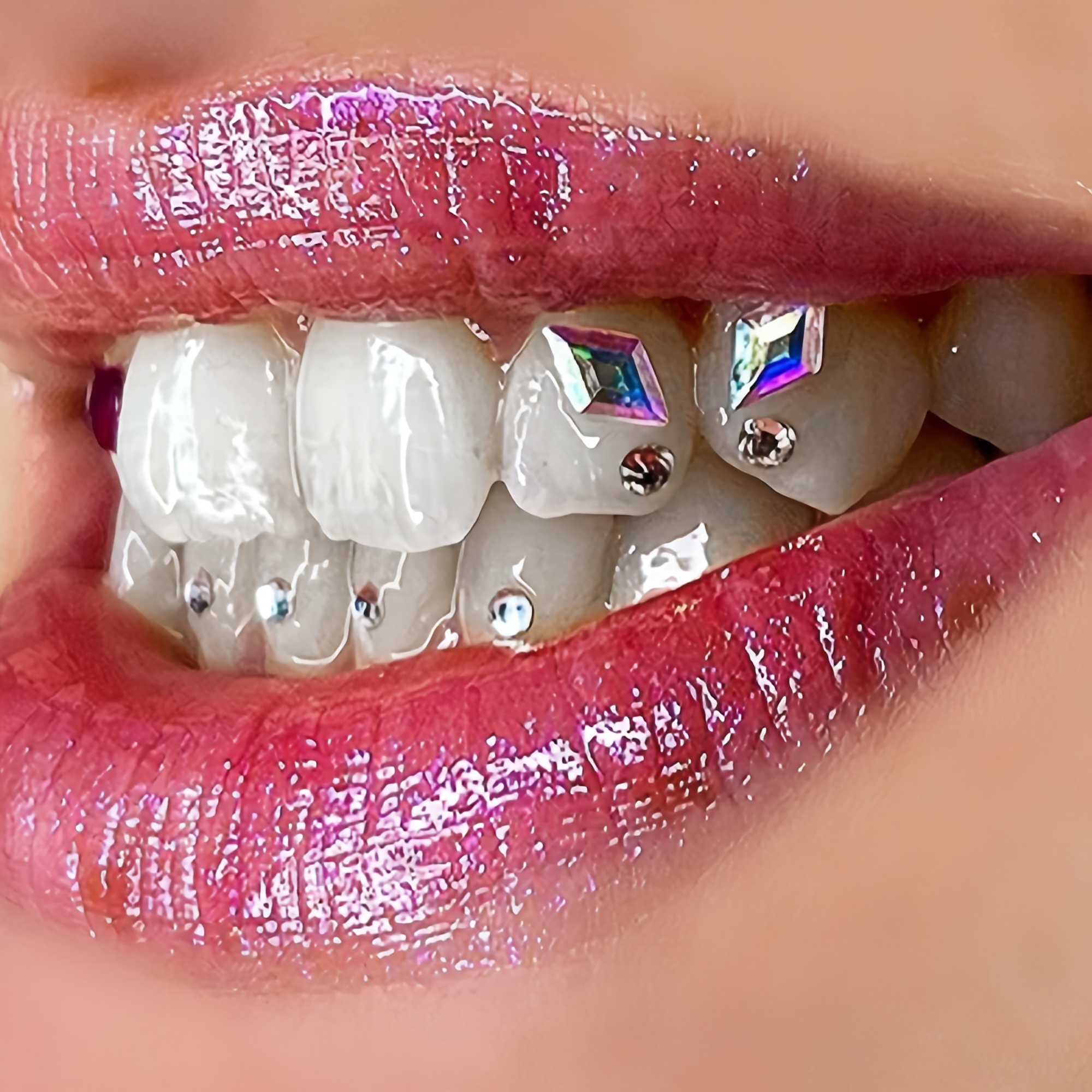 40Pcs Portable Teeth Diamonds Jewel Kit Teeth Gems Jewelry for DIY Teeth  Tooth