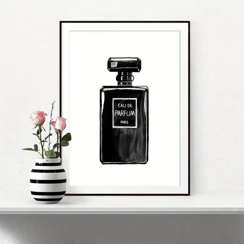 Black And White Canvas Wall Art, Fashion Wall Art Painting, Perfume Art  Prints, Perfume Bottle Painting Poster, Lips Print Pictures, Quotes Wall  Paintings, Nordic Wall Posters, For Bedroom Wall Decoration, No Frame 