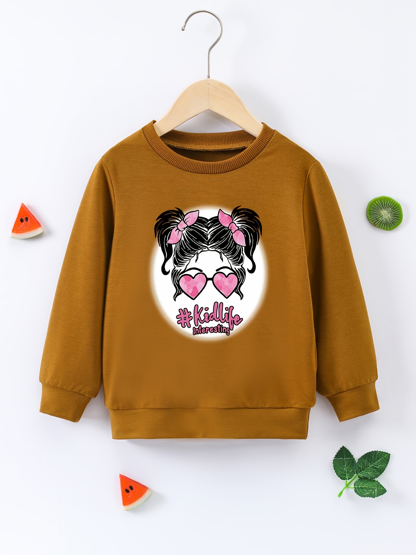 SHEIN Moletom Casual Fofo De Morango Com Estampa De Ombro Para