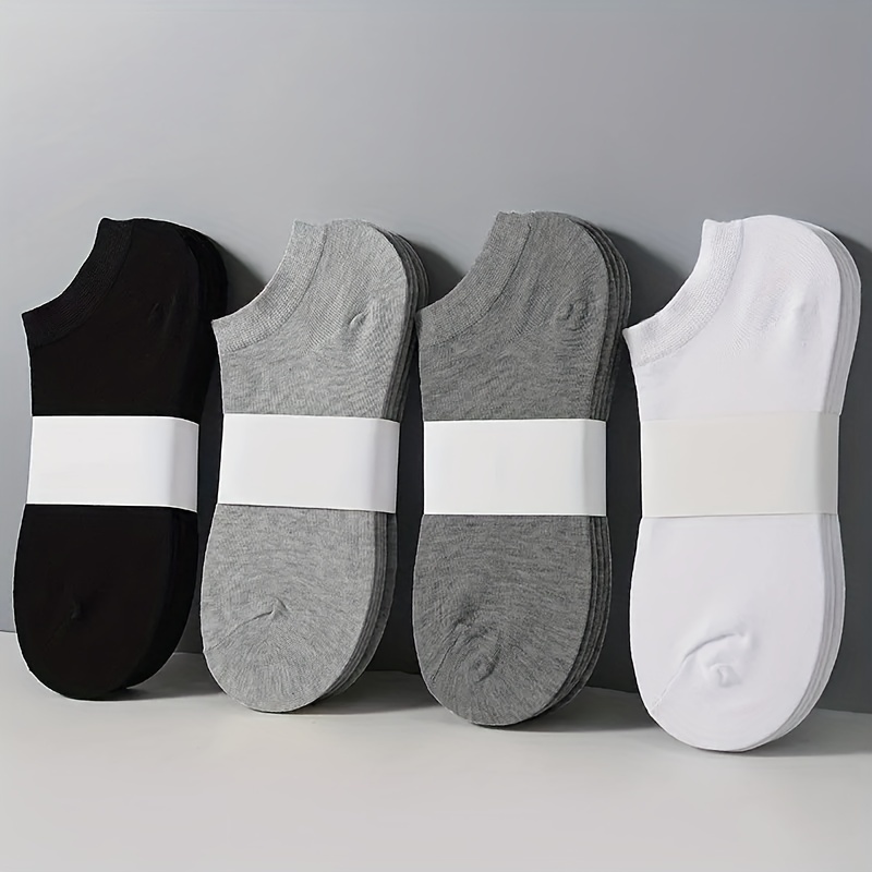 Men's Casual Plain Color Invisible Socks Breathable Comfy - Temu