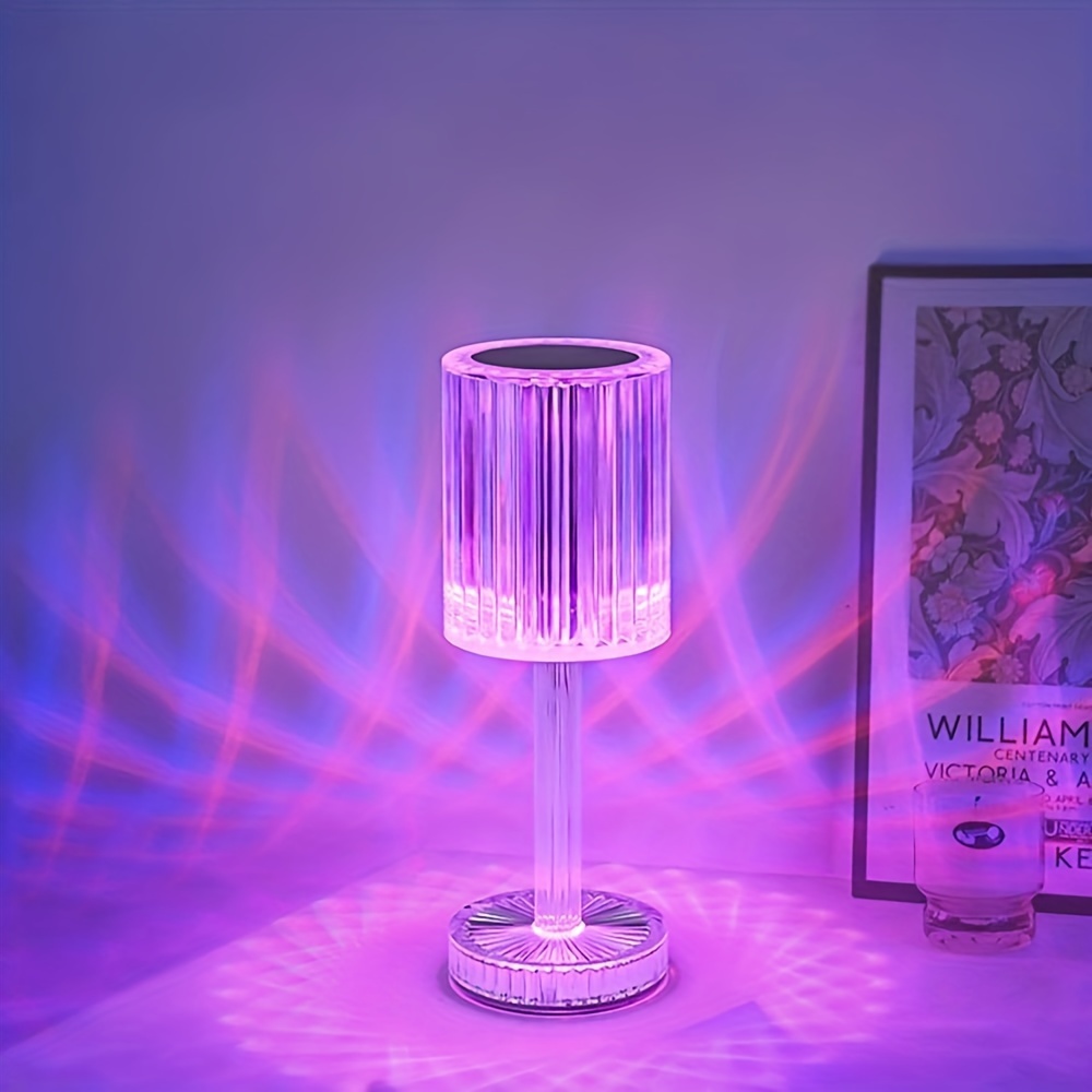 1 Lámpara Mesa Led Cristal Control Táctil 3 Niveles Brillo - Temu