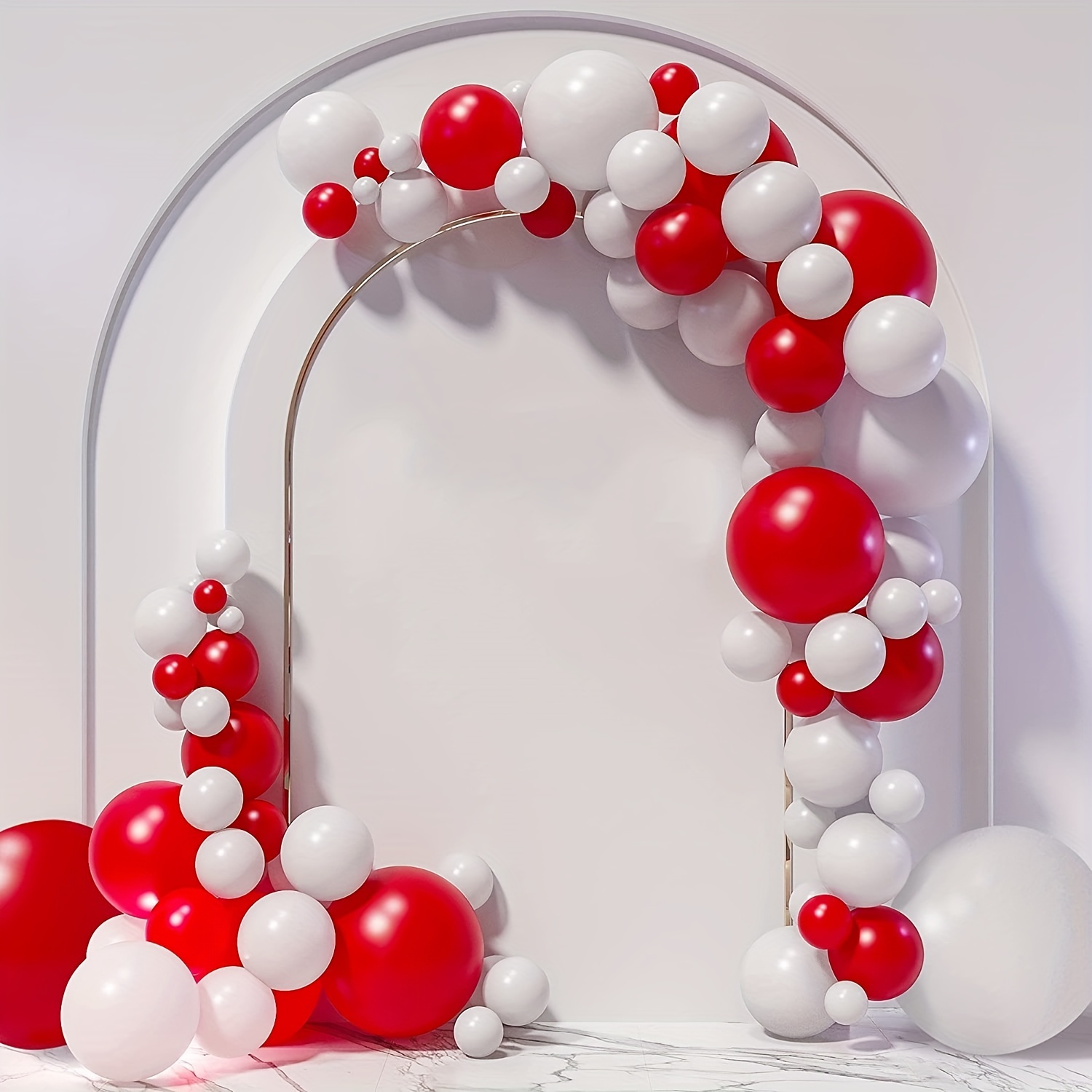 Pink And White Balloon Arch Garland Kit-121 Pcs 5+12+18 Inch White