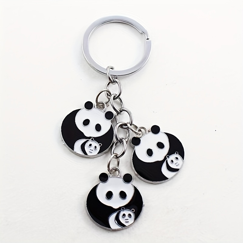 Creative Cartoon Enamel Panda Keychain Charms Key Ring Backpack Ornaments  Women Bag Pendant Key Holder Accessories Holiday Gift - Temu