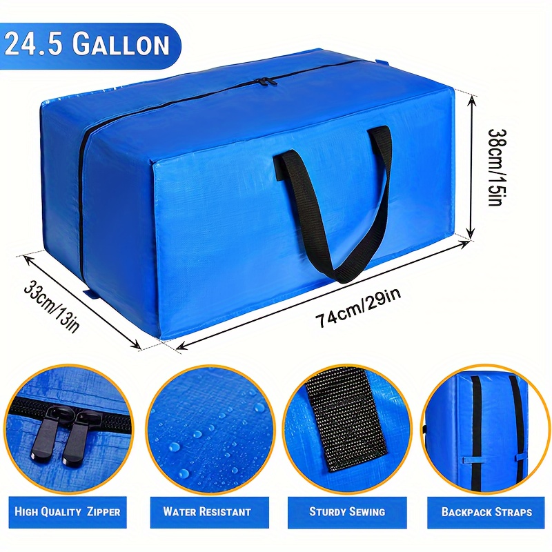 Extra Large Moving Storage Bags With Zippers Foldable - Temu