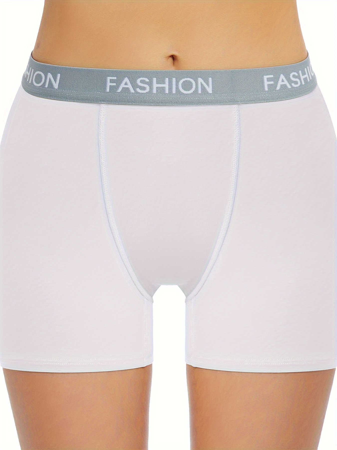 Letter Print Boyshort Panties Soft Comfortable Stretch - Temu