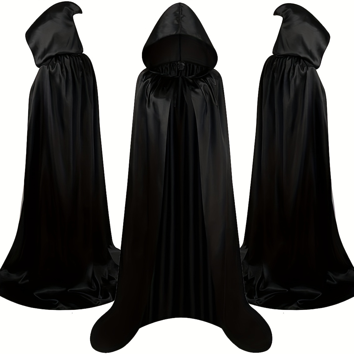 black hooded cloak costume