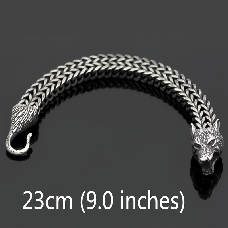 1pc Pulsera Cabeza Lobo Hombres Vikingos Nórdicos Accesorios - Temu Chile