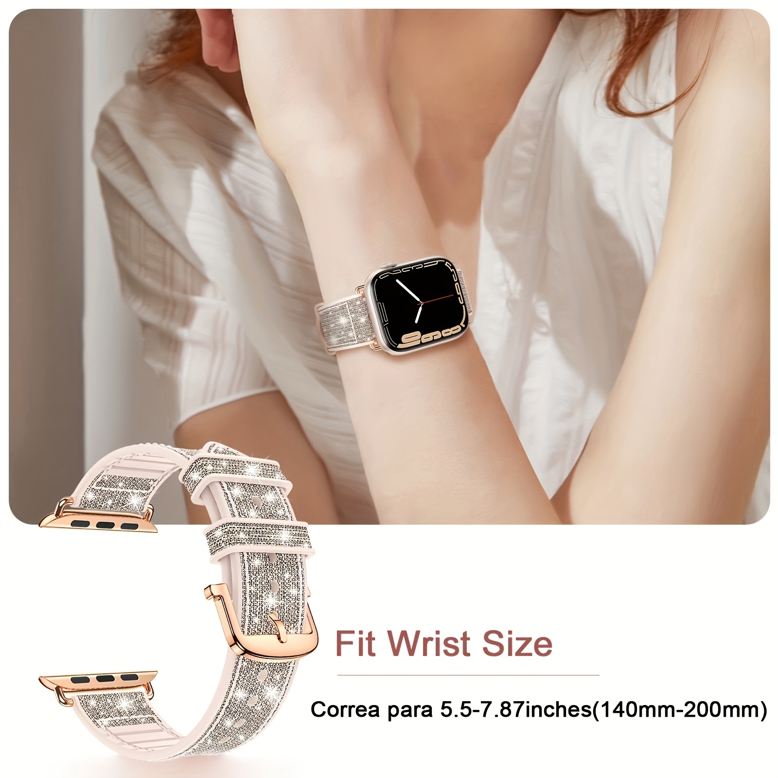 Moonooda Correa de reloj con patrón compatible con Apple Watch de 1.496 in,  1.575 in, 1.654 in, 1.732 in, correa de repuesto de cuero vintage