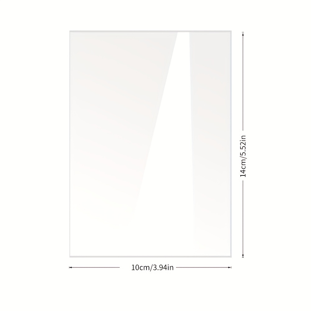 Cartes rectangulaires en acrylique, plaques vierges transparentes