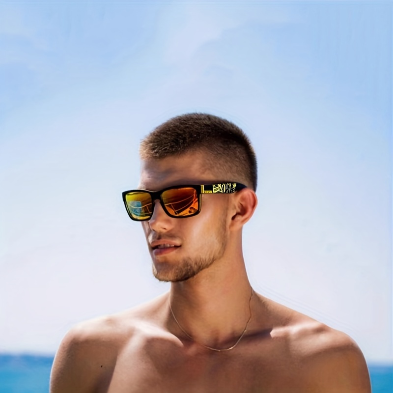 1pc Mens Sports Sunglasses Suitable For Outdoor Cycling Vacation Travel  Beach Play Watching Ball Games Driving Pc Frame Polarized Lens Uv400 Sun  Protection With Packaging Box And Cleaning Cloth