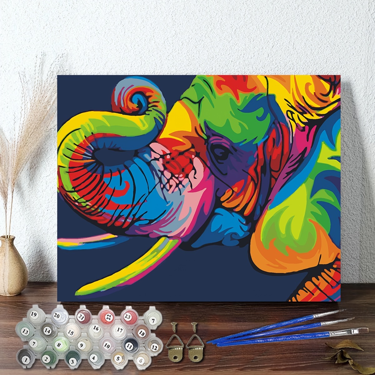 Diy Colorful Animal Oil Paint By Numbers For Adults Beginner - Temu