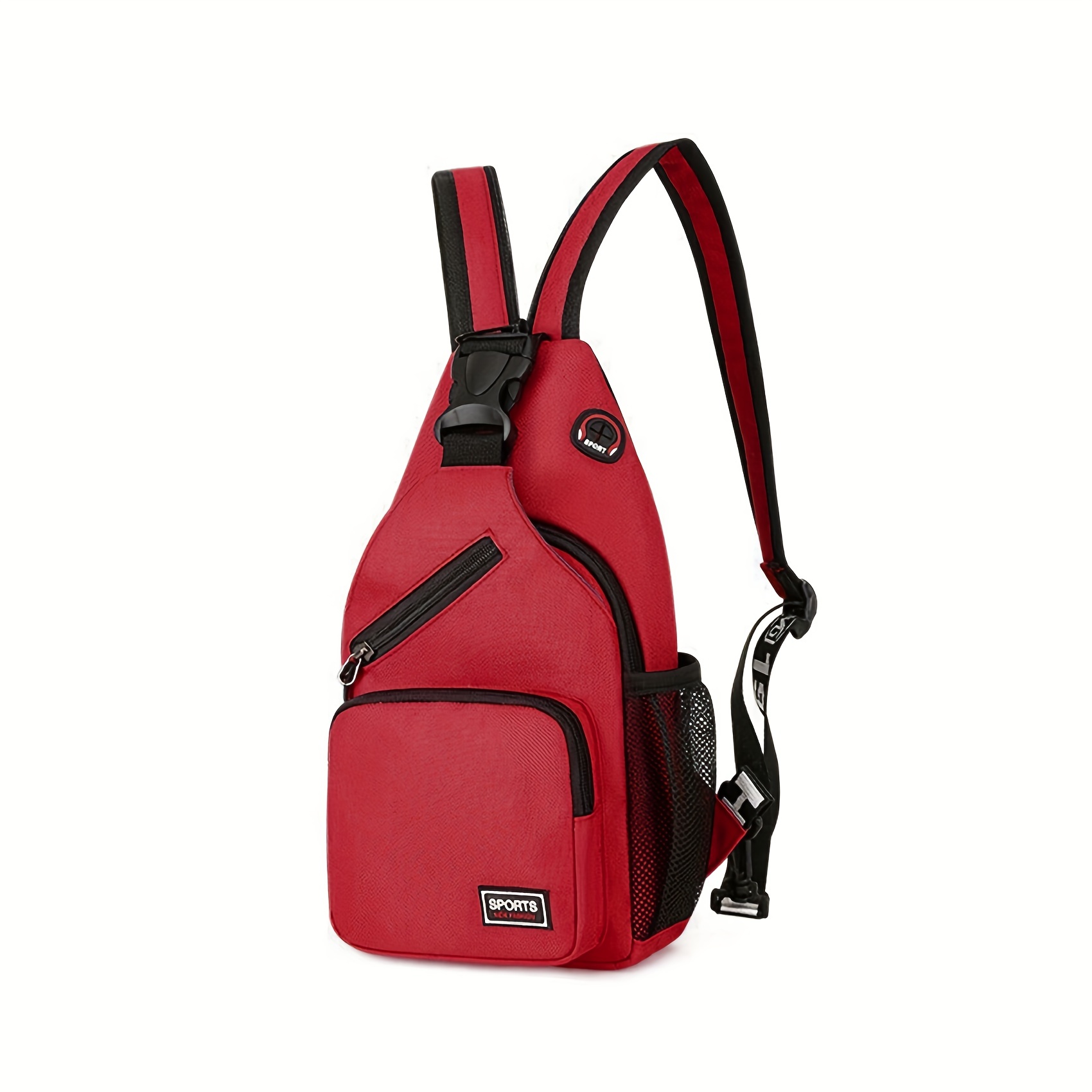 Multi Pockets Sling Backpack Casual Nylon Crossbody Bag - Temu Canada