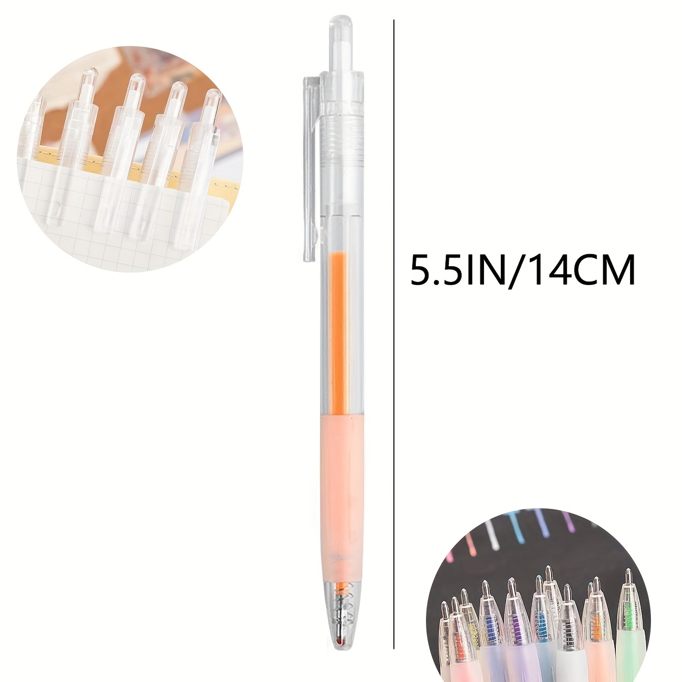 Retractable Metallic Gel Pens Liquid Glitter Iridescent Gel - Temu