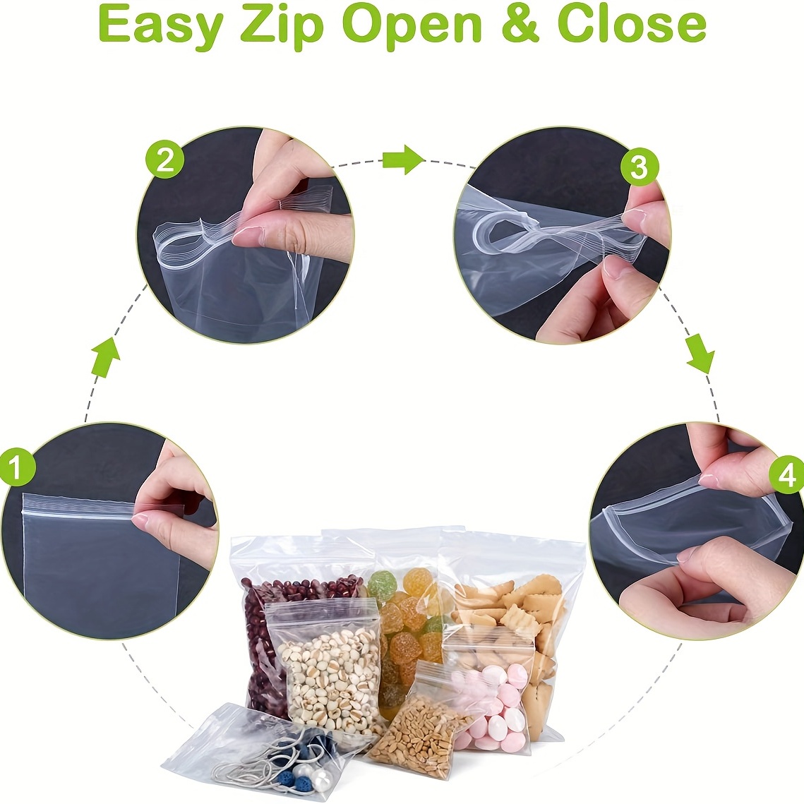 Plastic Bags Thick 4 Mil Clear Resealable Zip Seal Lock Poly - Temu