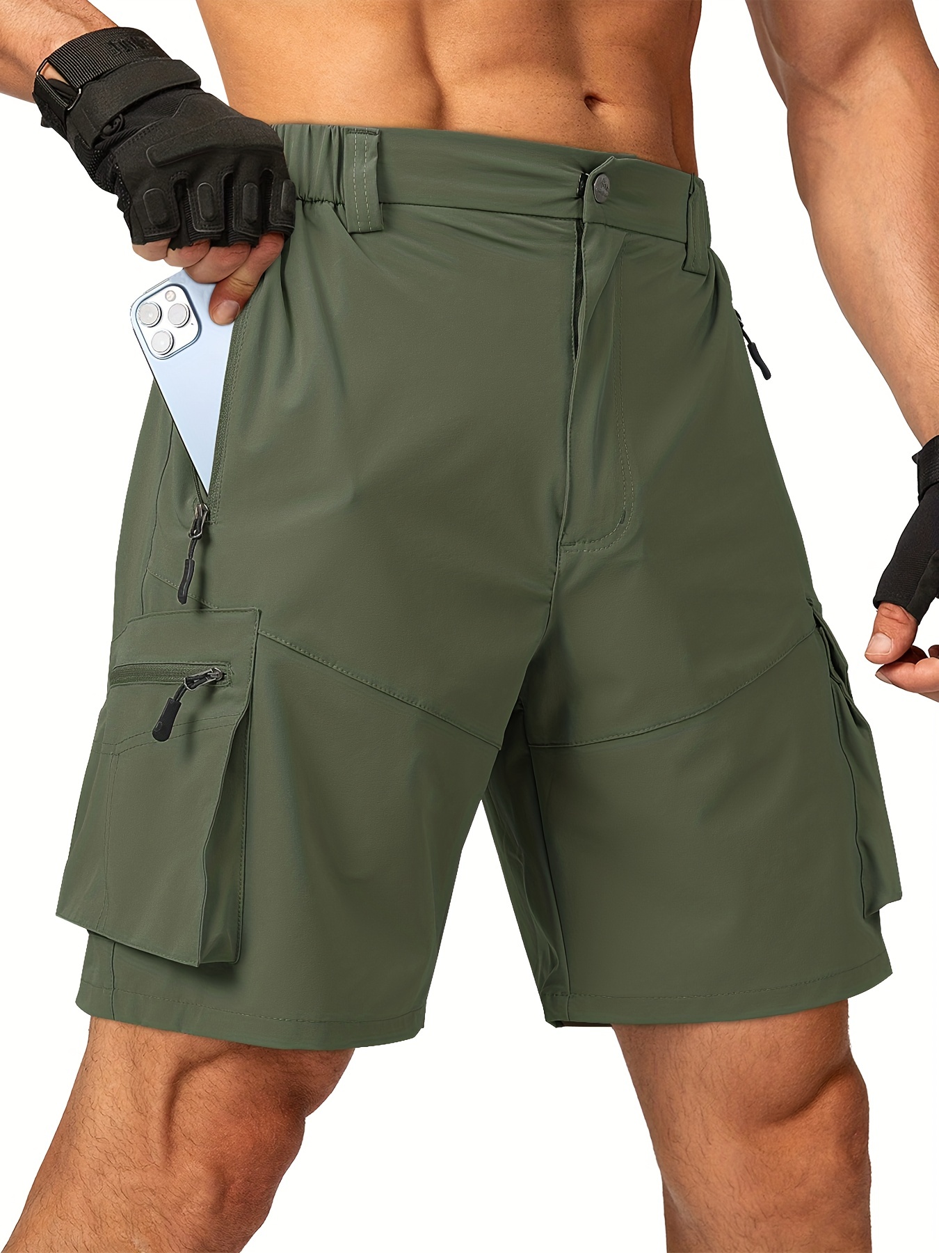 Men's Hiking Cargo Shorts Quick Dry Outdoor Travel Shorts - Temu