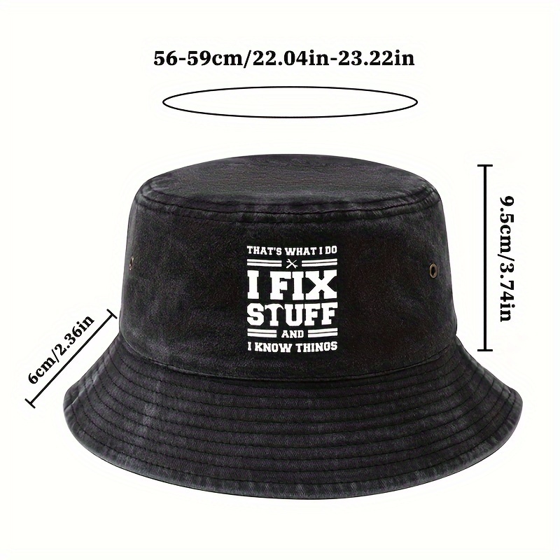 1pc Trendy And Popular Ifix Stuff Printed Bucket Hat For Men And