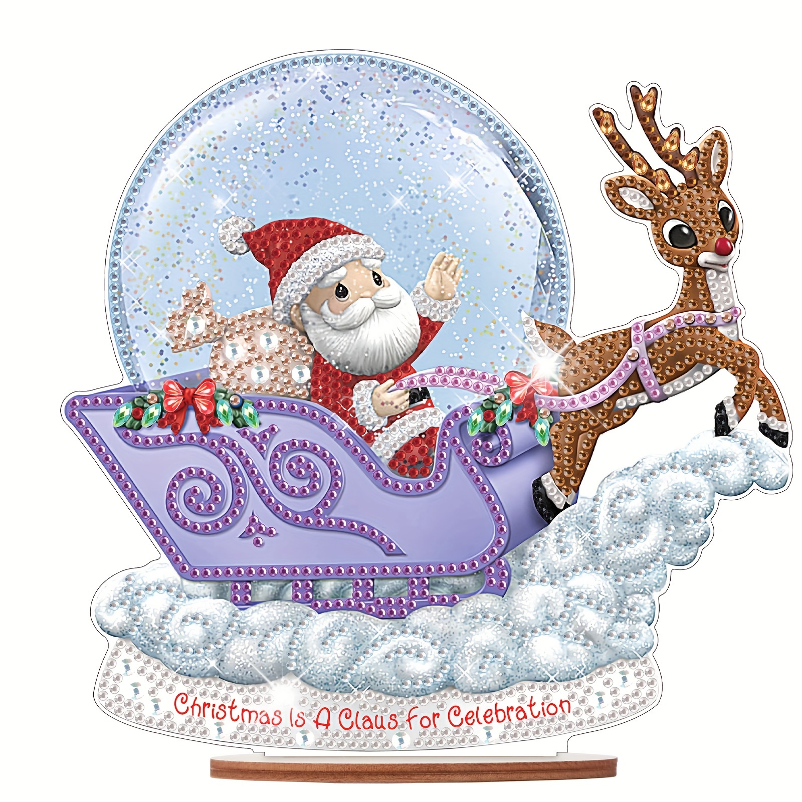 Christmas Diamond Painting Tabletop Kit Santa Claus Diamond Art