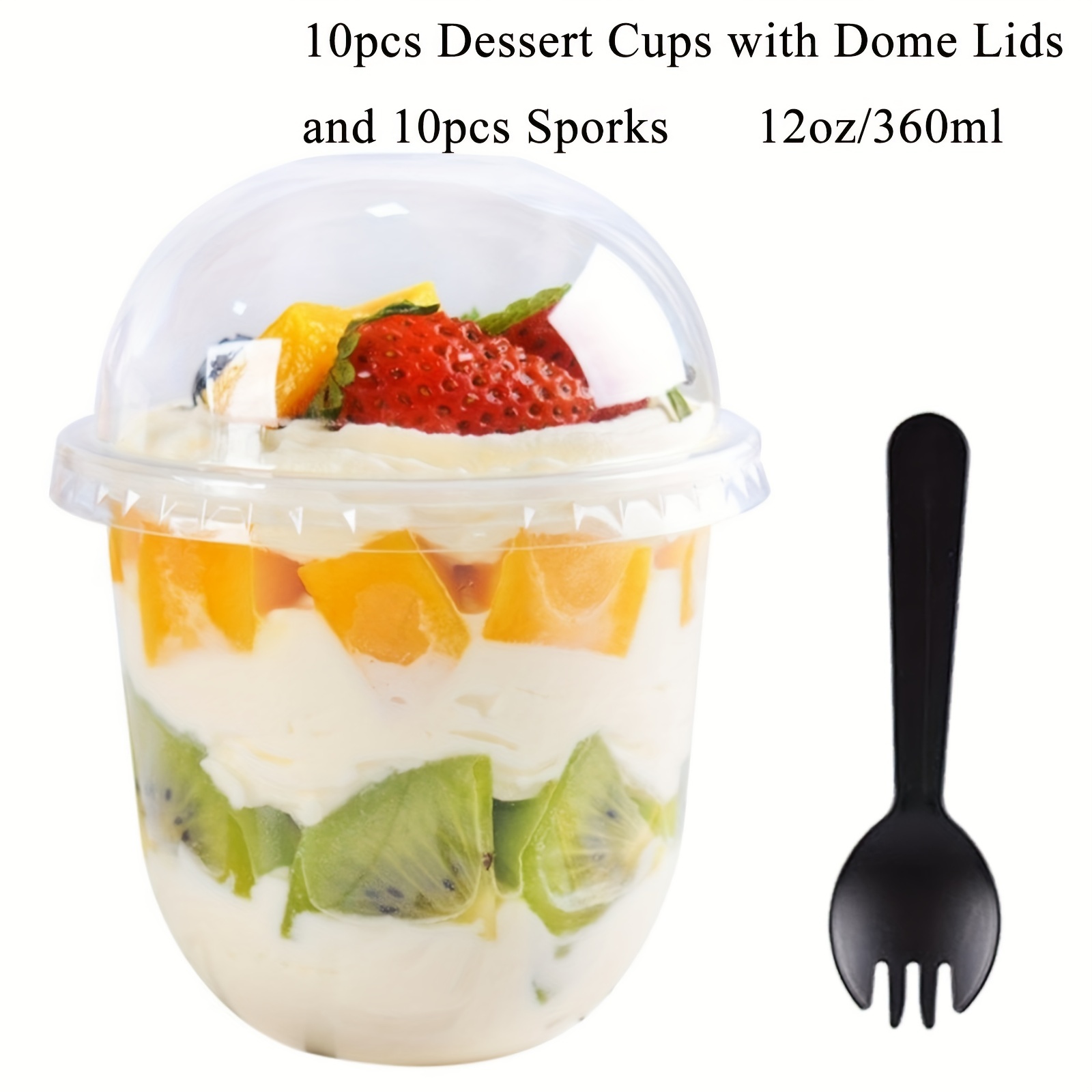 Disposable Dessert Cups Lids  Plastic Disposable Pudding Cup