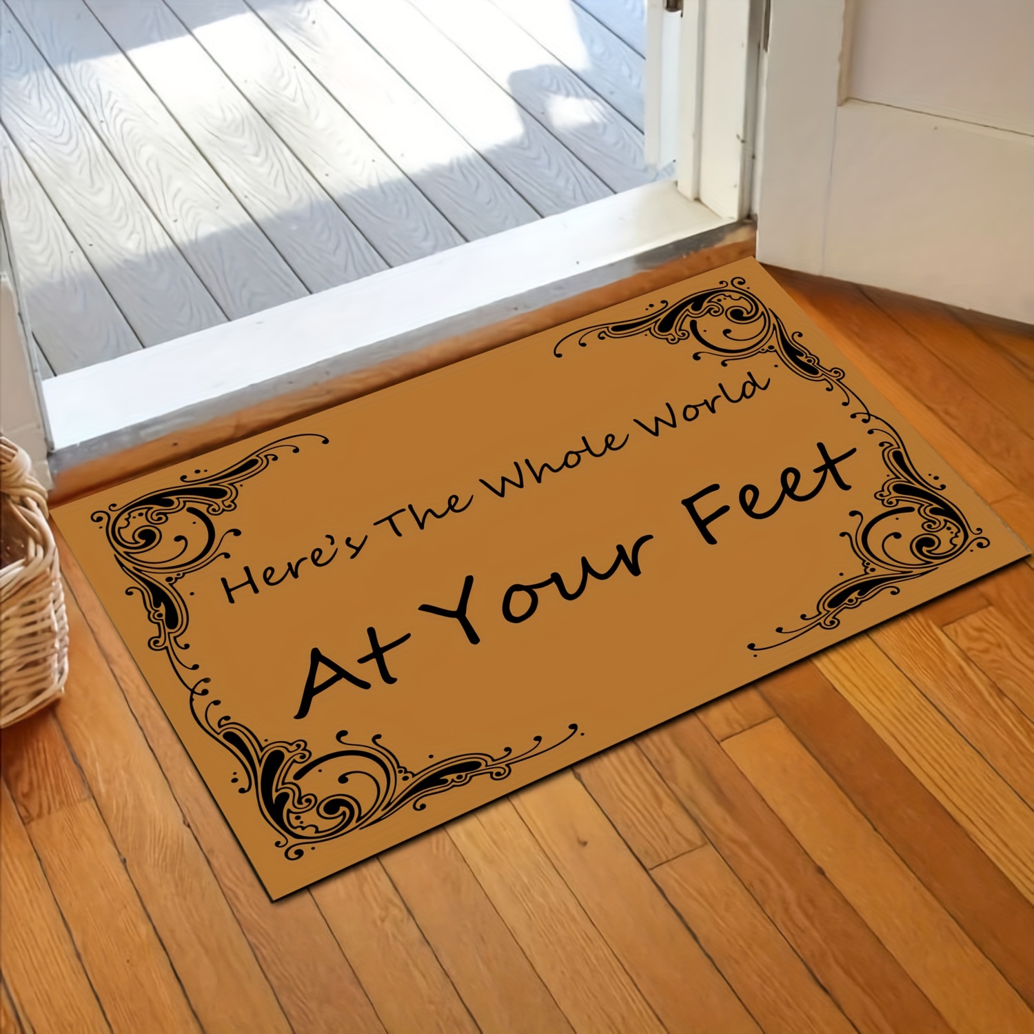 Anti-slip Rubber backing Funny doormat for entrance outdoor floor door mat  40x60cm, Do you live