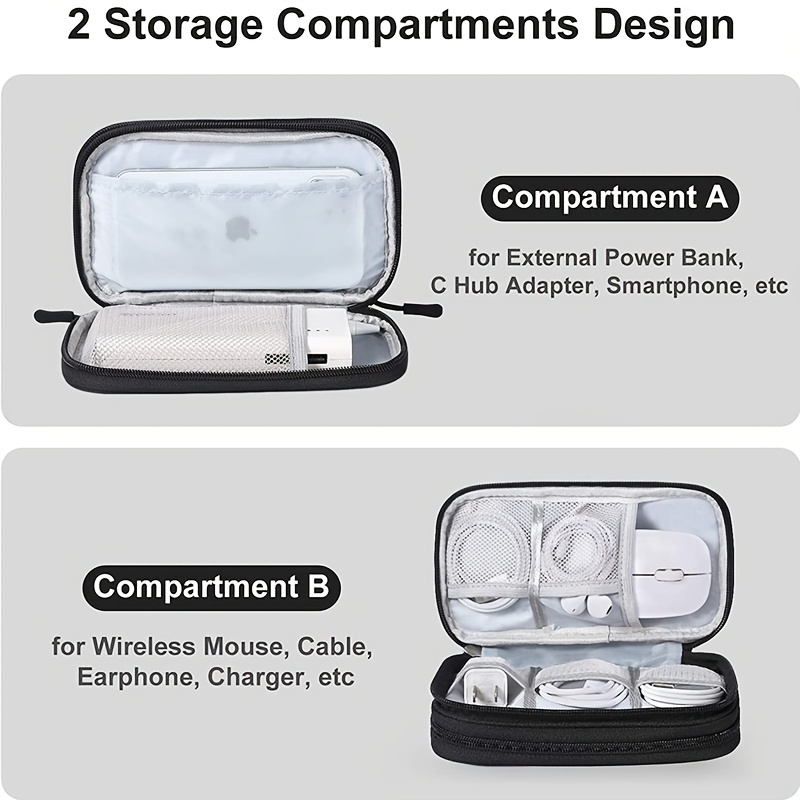 Cable Storage Bag Waterproof Digital Electronic Organizer Portable Usb Data  Line Charger Plug Storage Bag Travel Cable Organizer - Temu