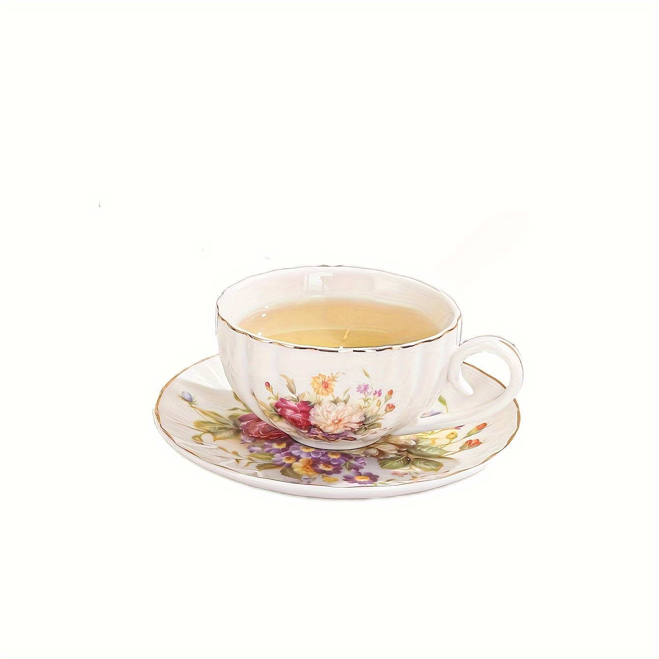 Ceramic Tea Set British European Style Flower Tea Set Fruit - Temu