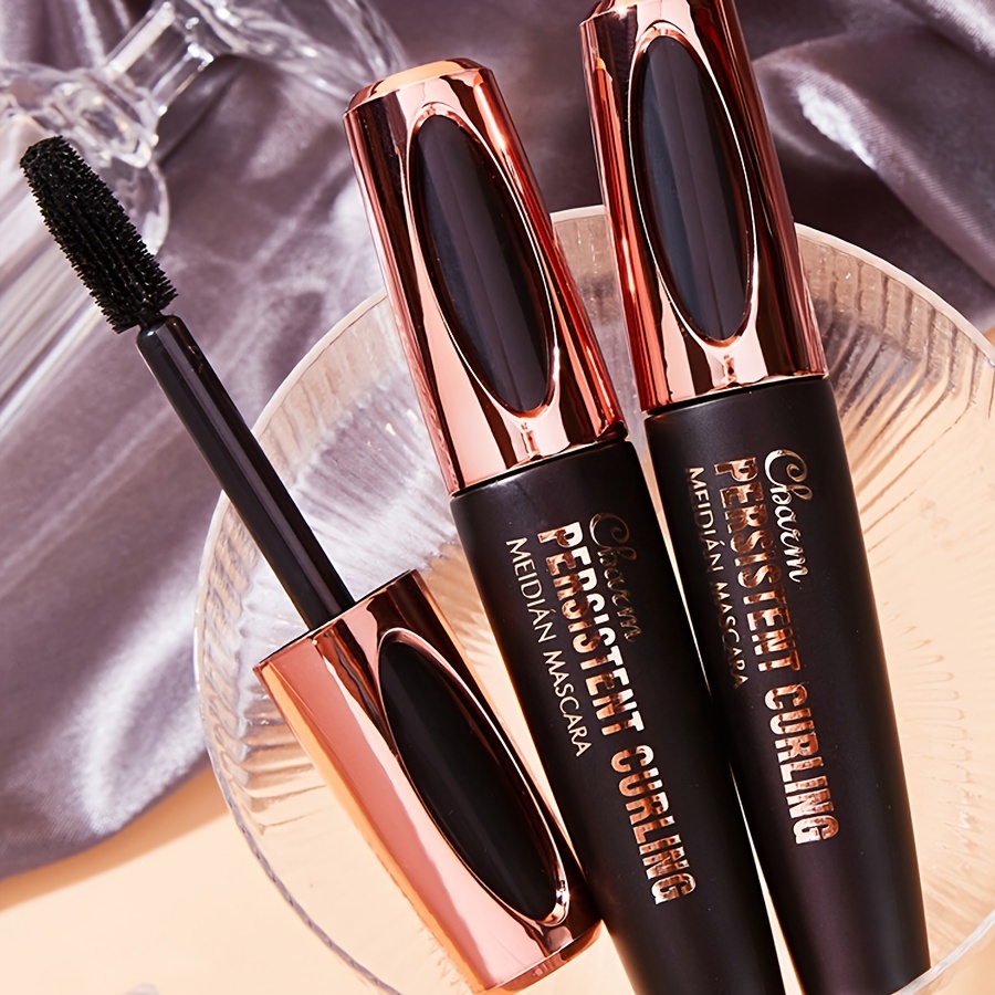 Volumizing Mascara 4D Silicone Brush Head Waterproof Curling Holding Eyelashes